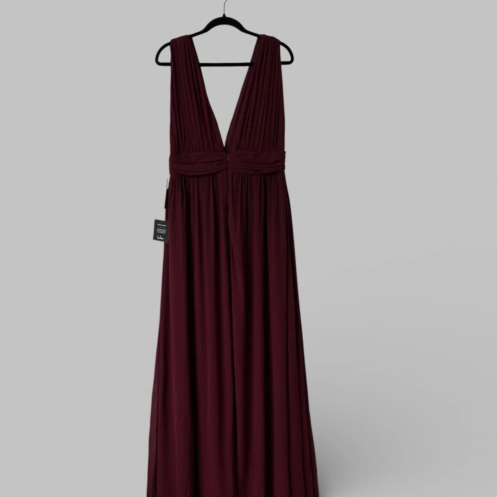 Lulus Heavenly Hues Formal Burgundy Maxi Dress - Picture 6 of 10